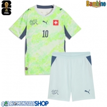 Maglie da calcio Svizzera Granit Xhaka #10 Seconda Maglia Bambino Mondiali 2026  Manica Corta (+ Pantaloni corti)